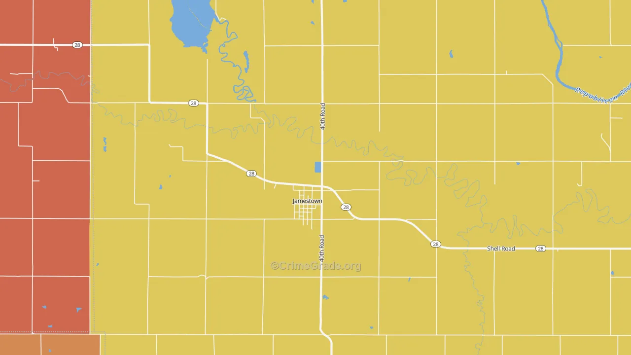 66948, KS Map of Drug-Related Crime Rates