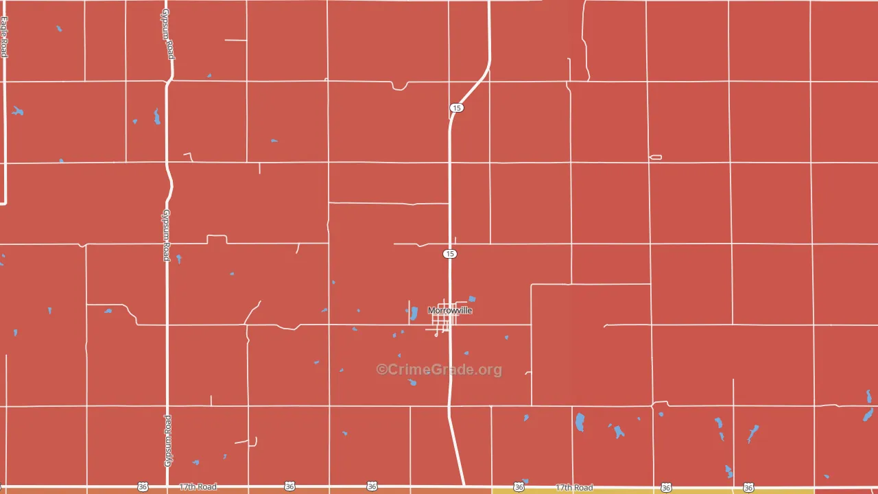 66958, KS Map of Drug-Related Crime Rates