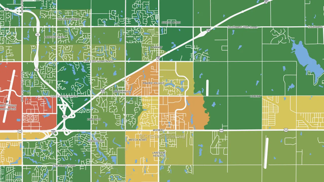 67002, KS Map of Drug-Related Crime Rates