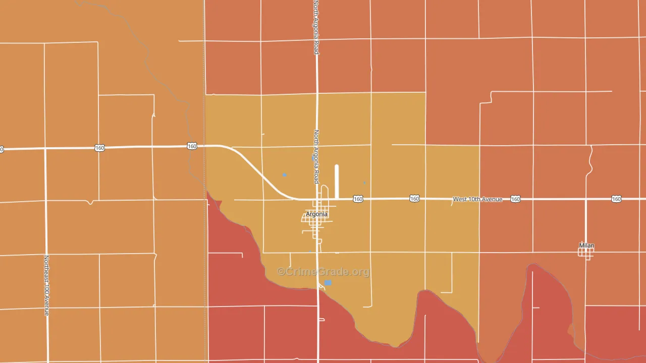 67004, KS Map of Drug-Related Crime Rates