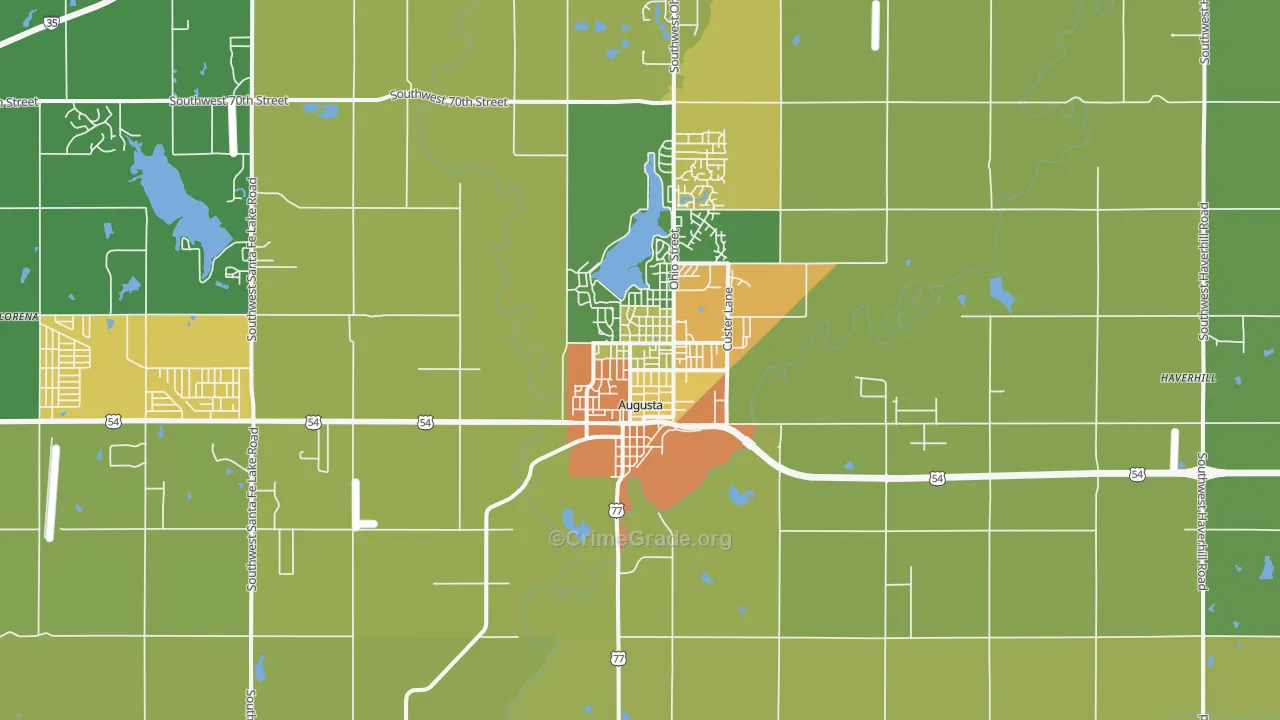 67010, KS Map of Drug-Related Crime Rates