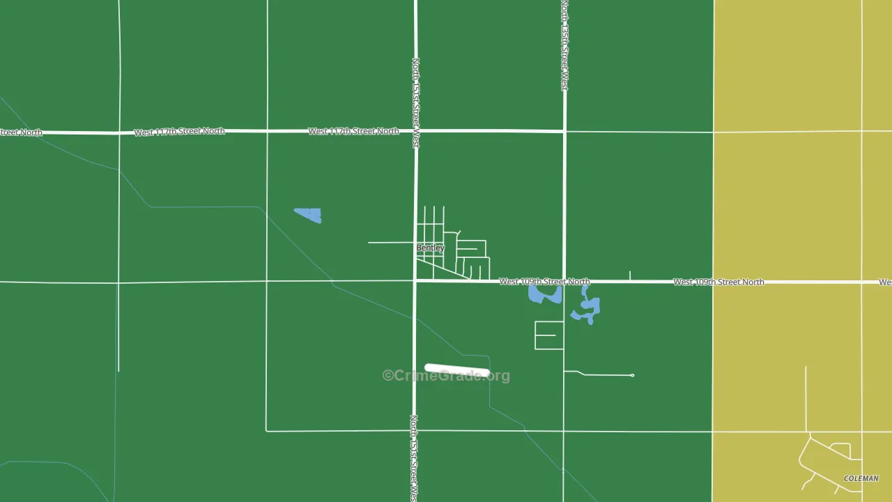 67016, KS Map of Drug-Related Crime Rates