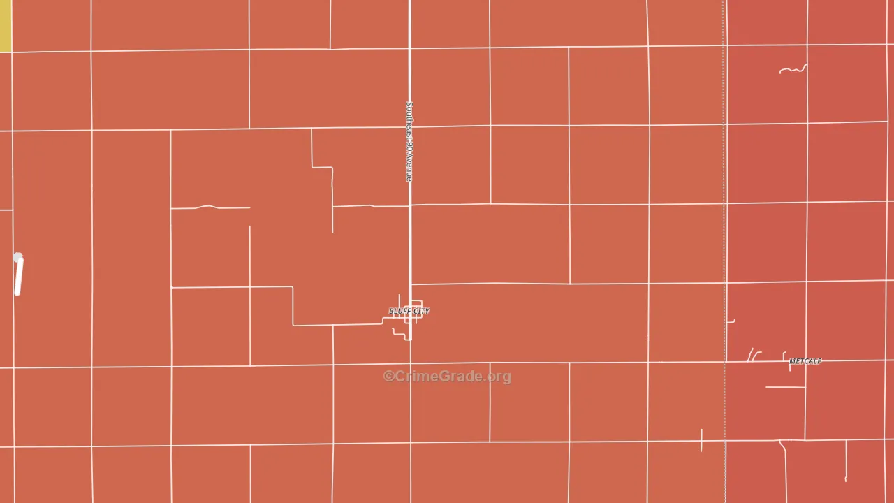 67018, KS Map of Drug-Related Crime Rates