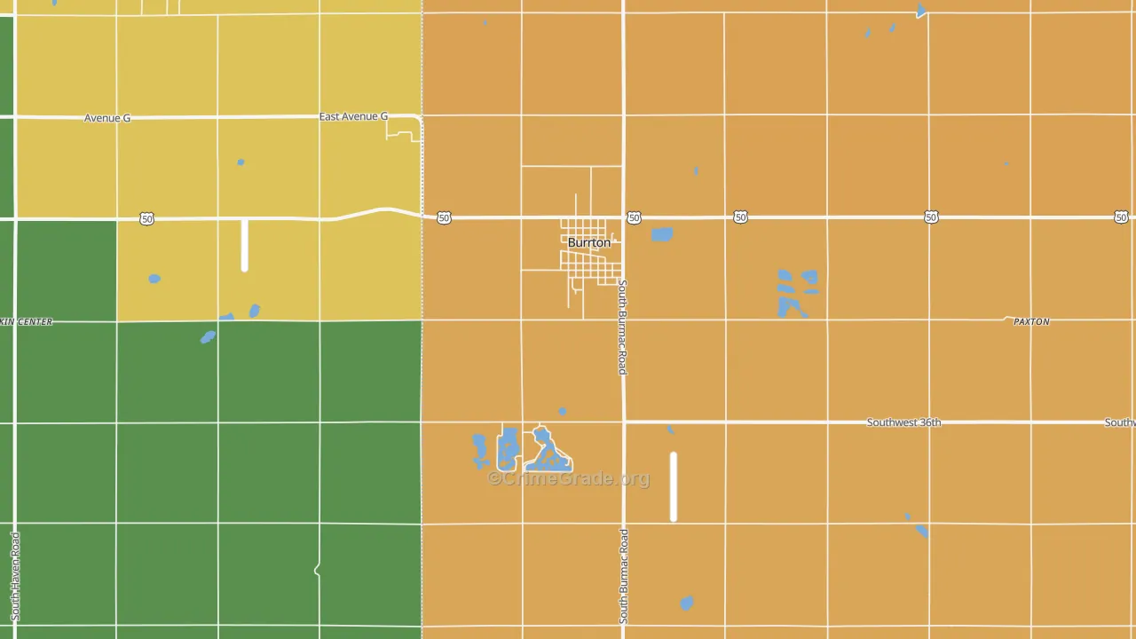 67020, KS Map of Drug-Related Crime Rates