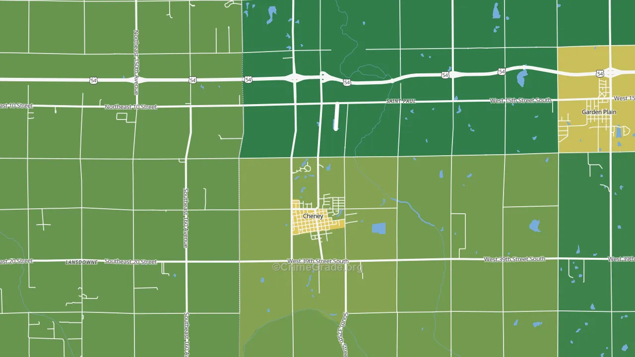 67025, KS Map of Drug-Related Crime Rates