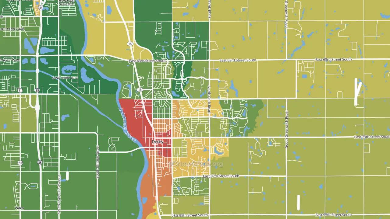 67037, KS Map of Drug-Related Crime Rates