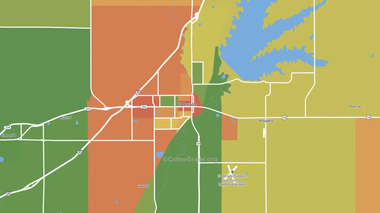67042, KS Map of Drug-Related Crime Rates