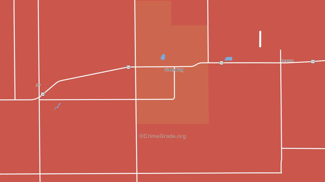 67054, KS Map of Drug-Related Crime Rates