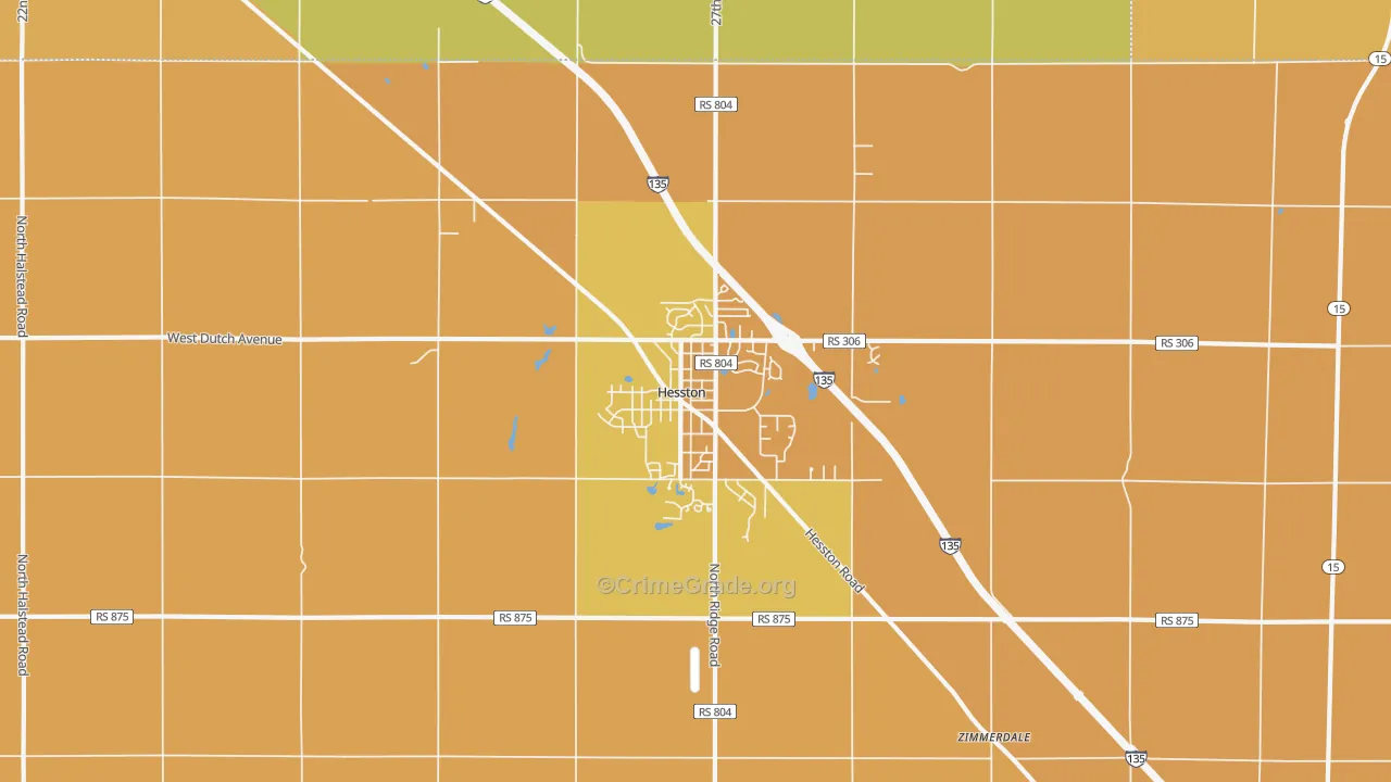 67062, KS Map of Drug-Related Crime Rates
