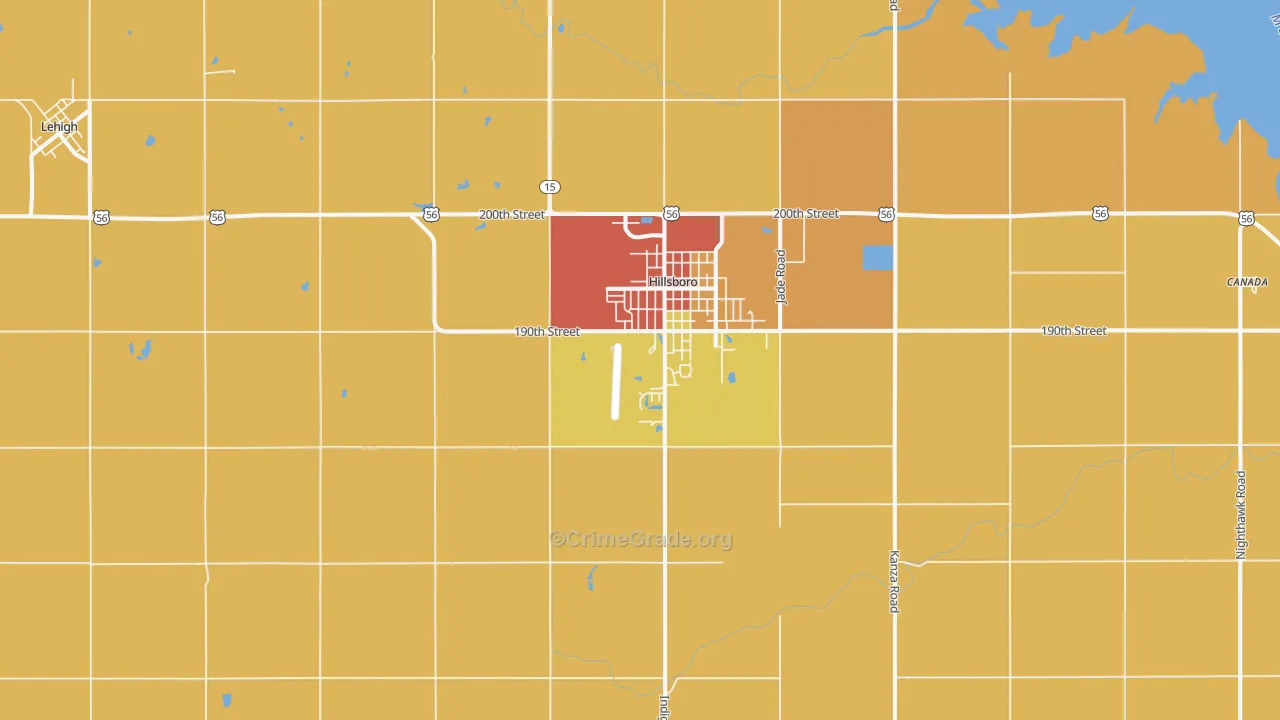 67063, KS Map of Drug-Related Crime Rates