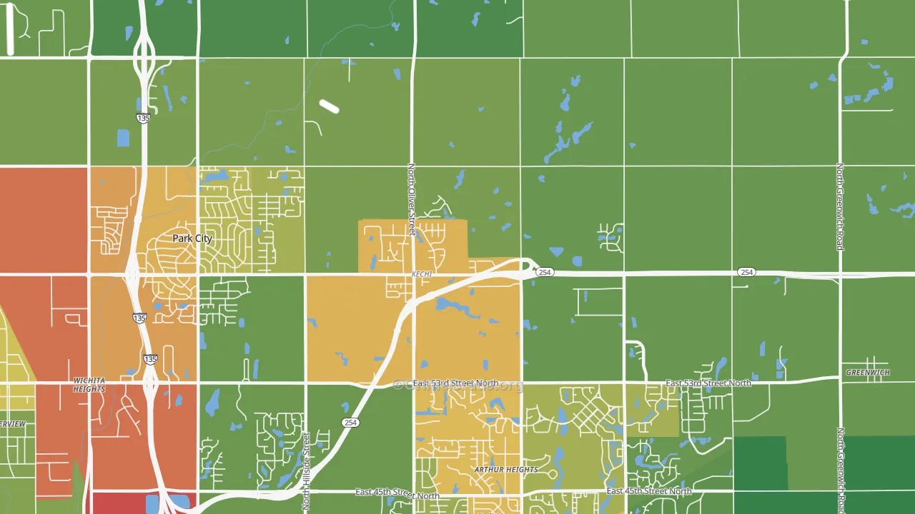67067, KS Map of Drug-Related Crime Rates