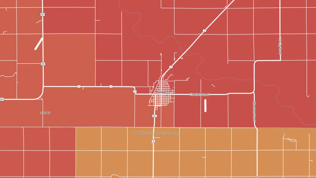 67070, KS Map of Drug-Related Crime Rates