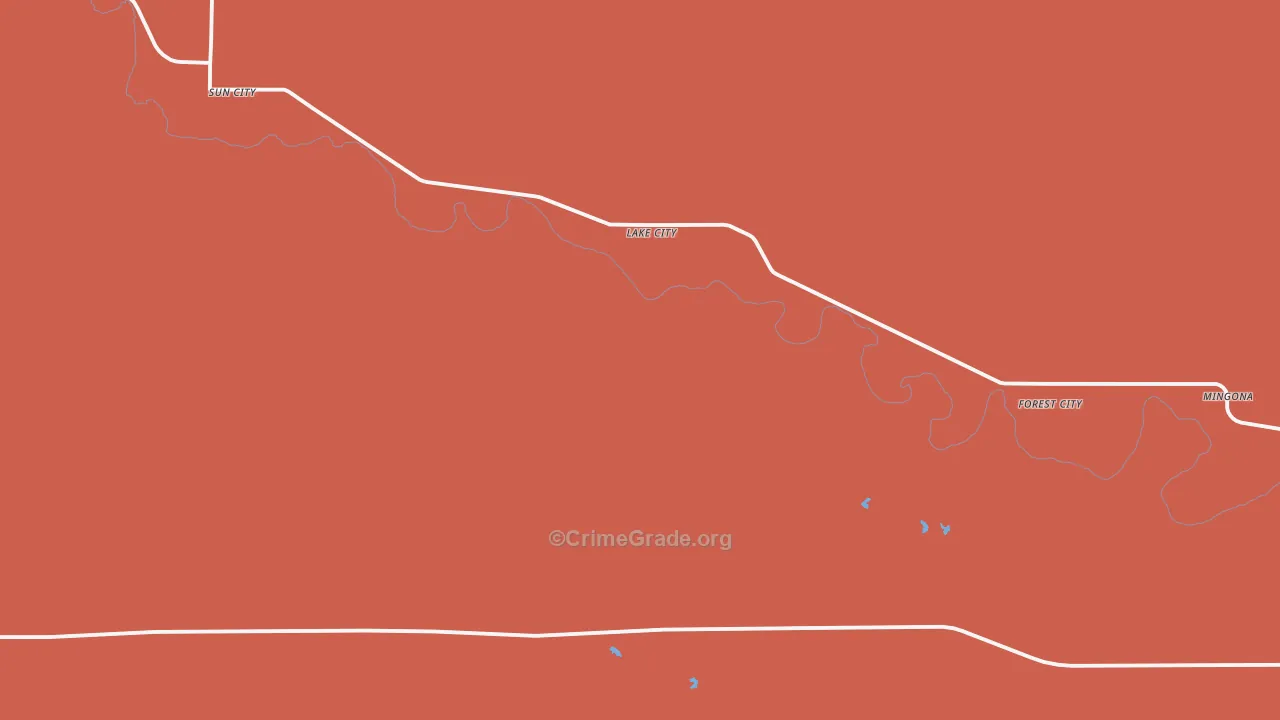 67071, KS Map of Drug-Related Crime Rates
