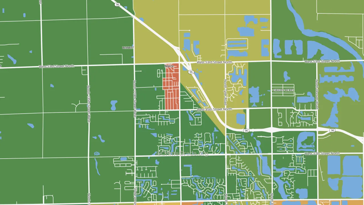 67101, KS Map of Drug-Related Crime Rates