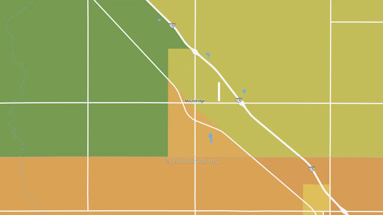 67107, KS Map of Drug-Related Crime Rates