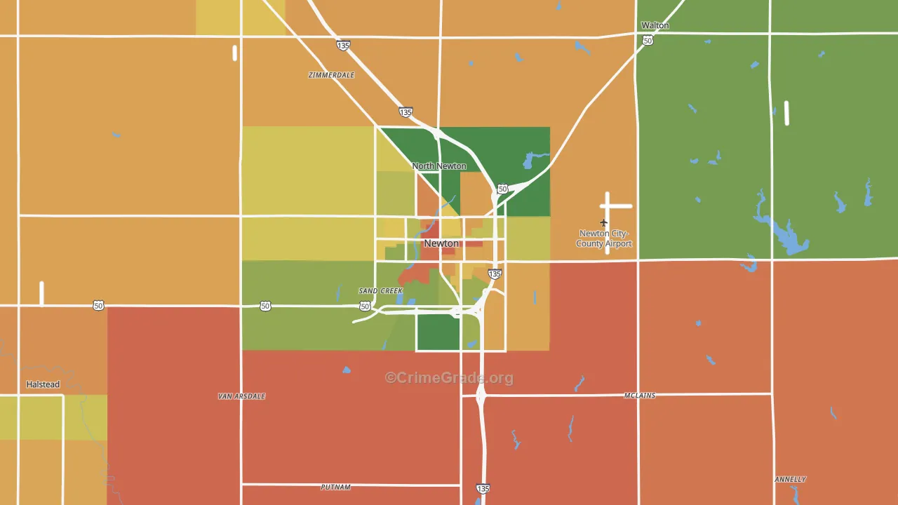 67114, KS Map of Drug-Related Crime Rates