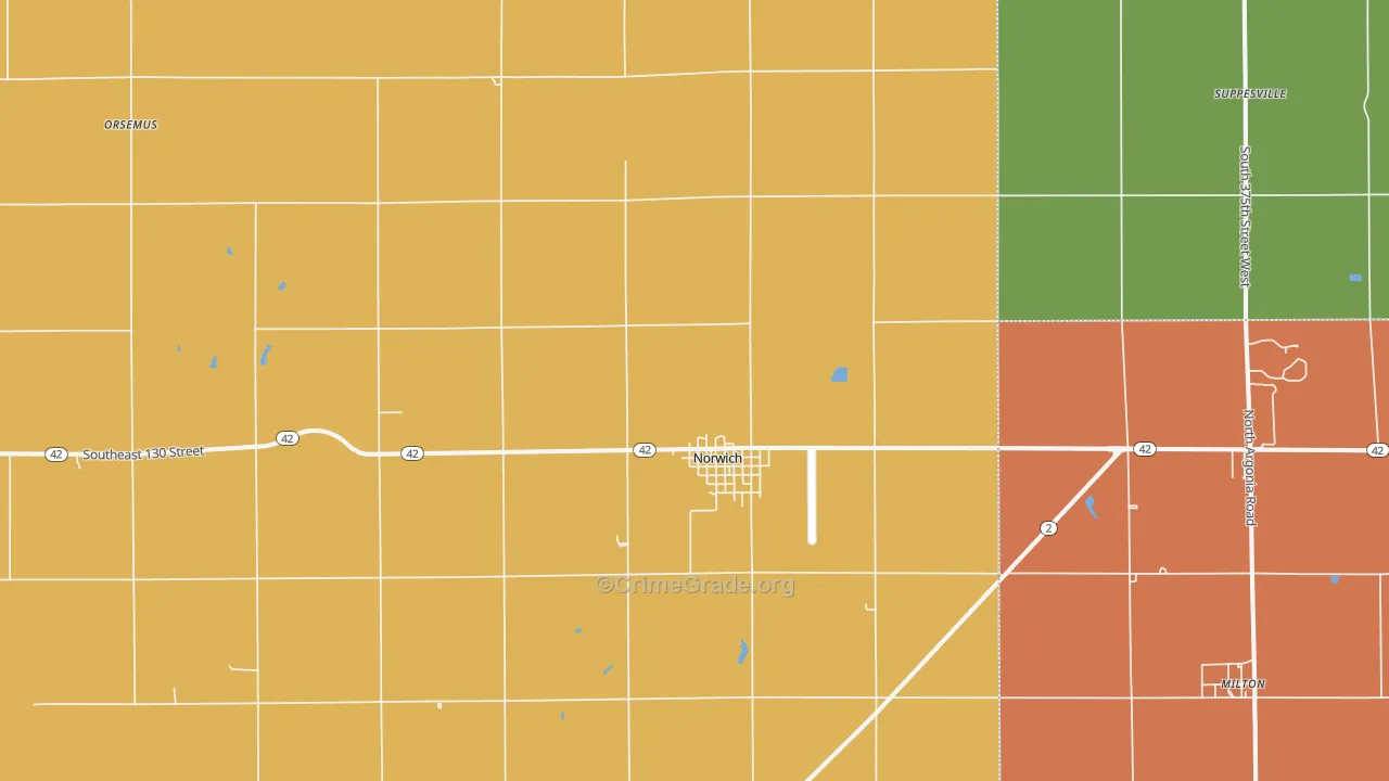 67118, KS Map of Drug-Related Crime Rates