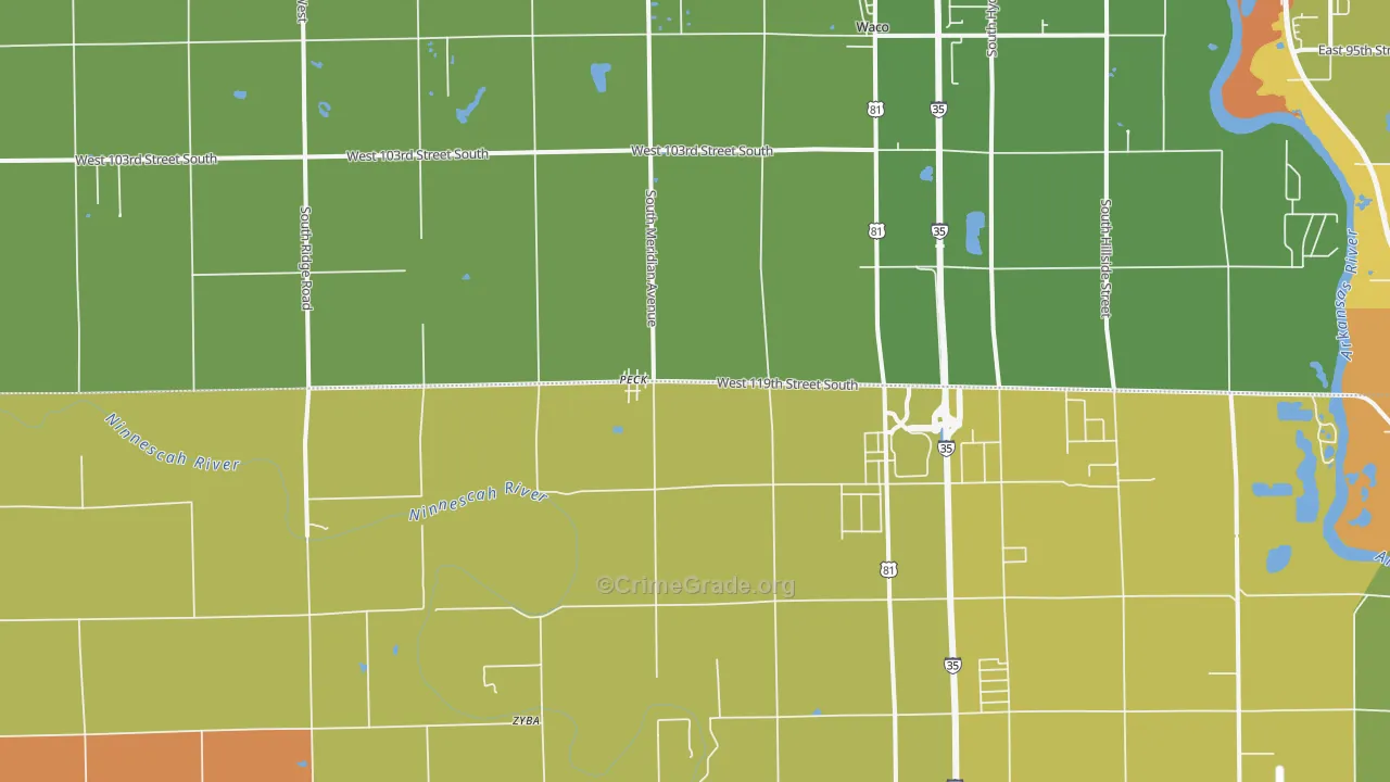 67120, KS Map of Drug-Related Crime Rates