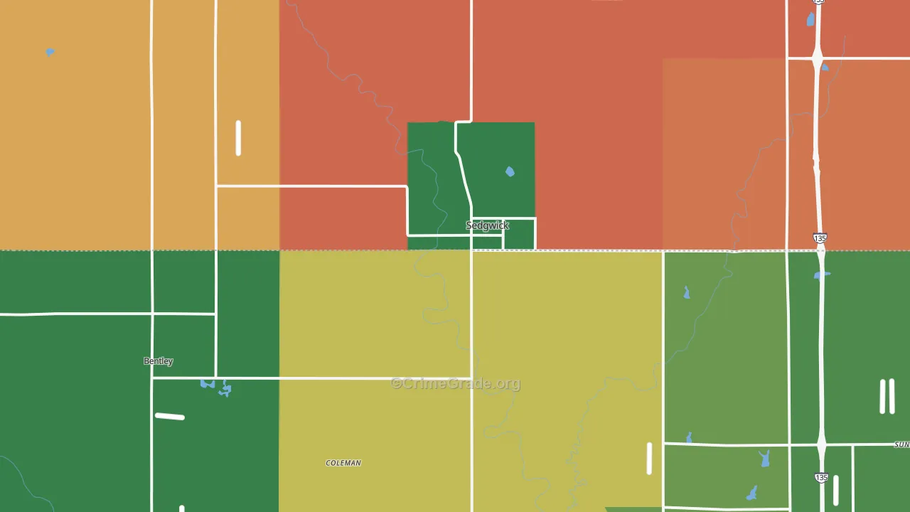67135, KS Map of Drug-Related Crime Rates