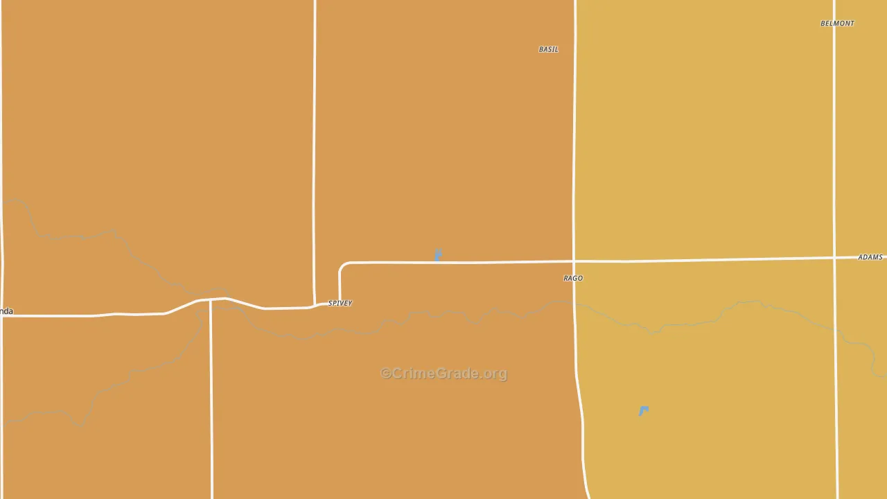 67142, KS Map of Drug-Related Crime Rates