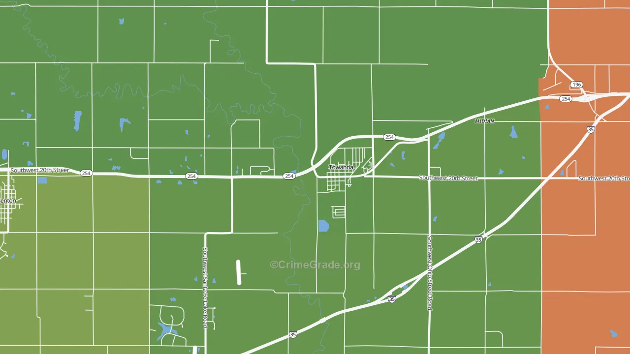 67144, KS Map of Drug-Related Crime Rates