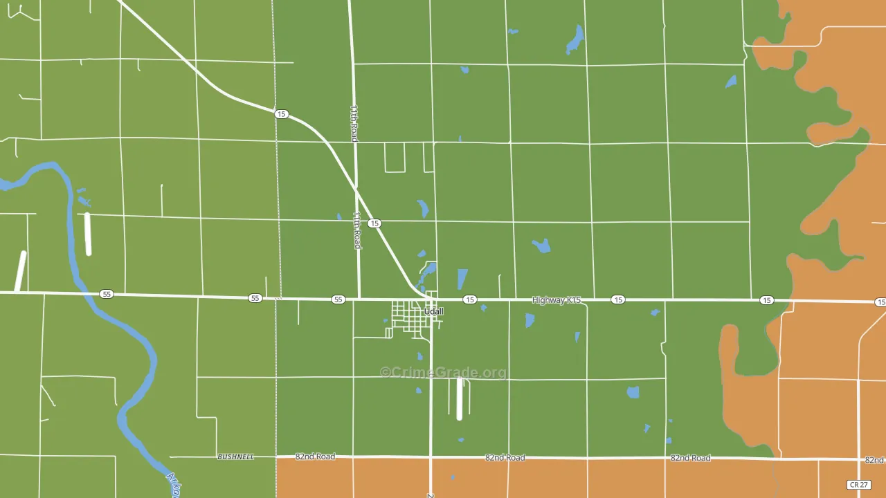 67146, KS Map of Drug-Related Crime Rates