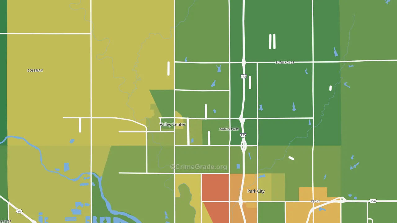 67147, KS Map of Drug-Related Crime Rates