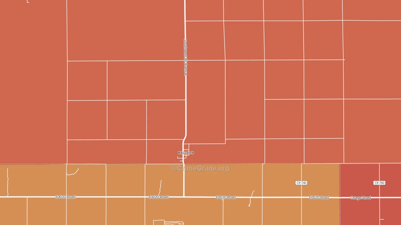 67150, KS Map of Drug-Related Crime Rates