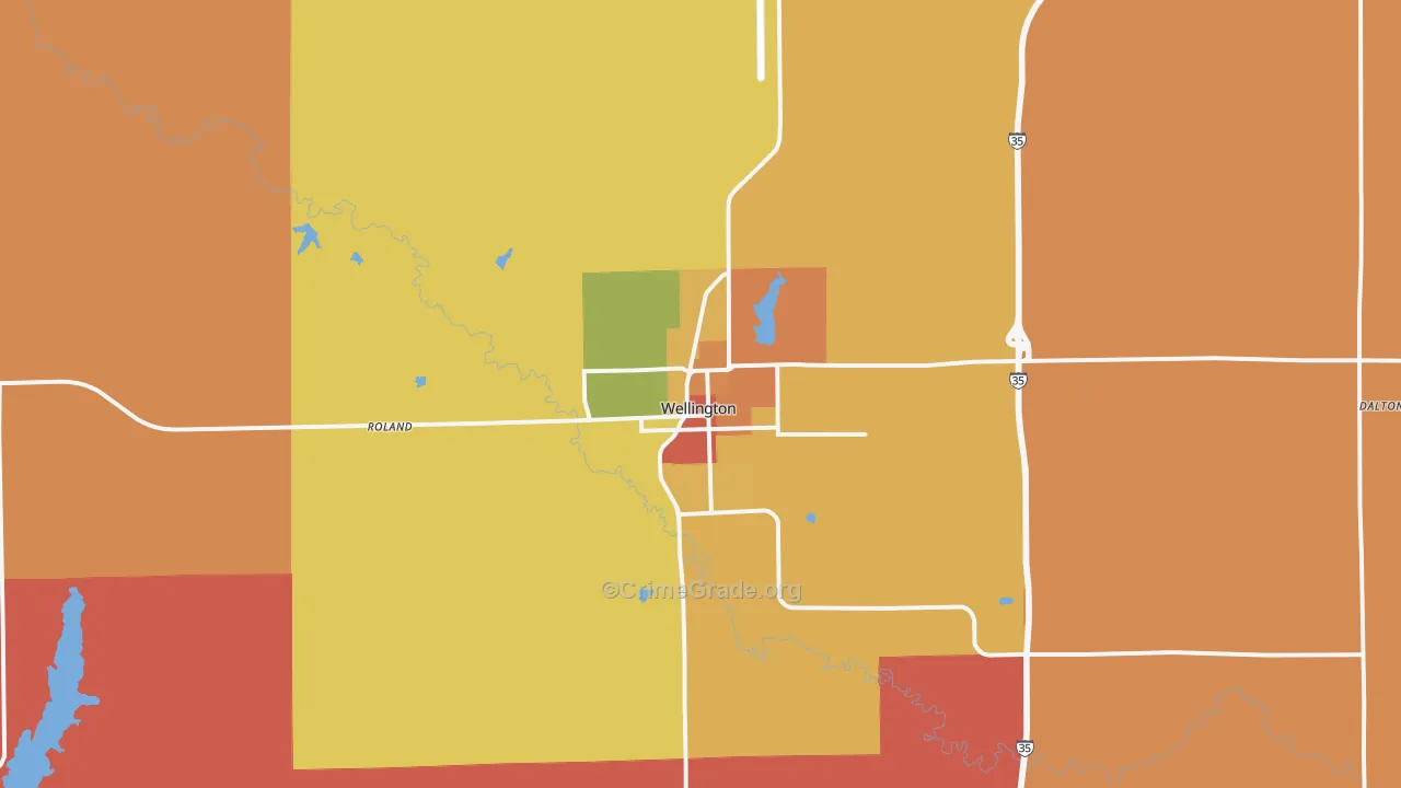67152, KS Map of Drug-Related Crime Rates