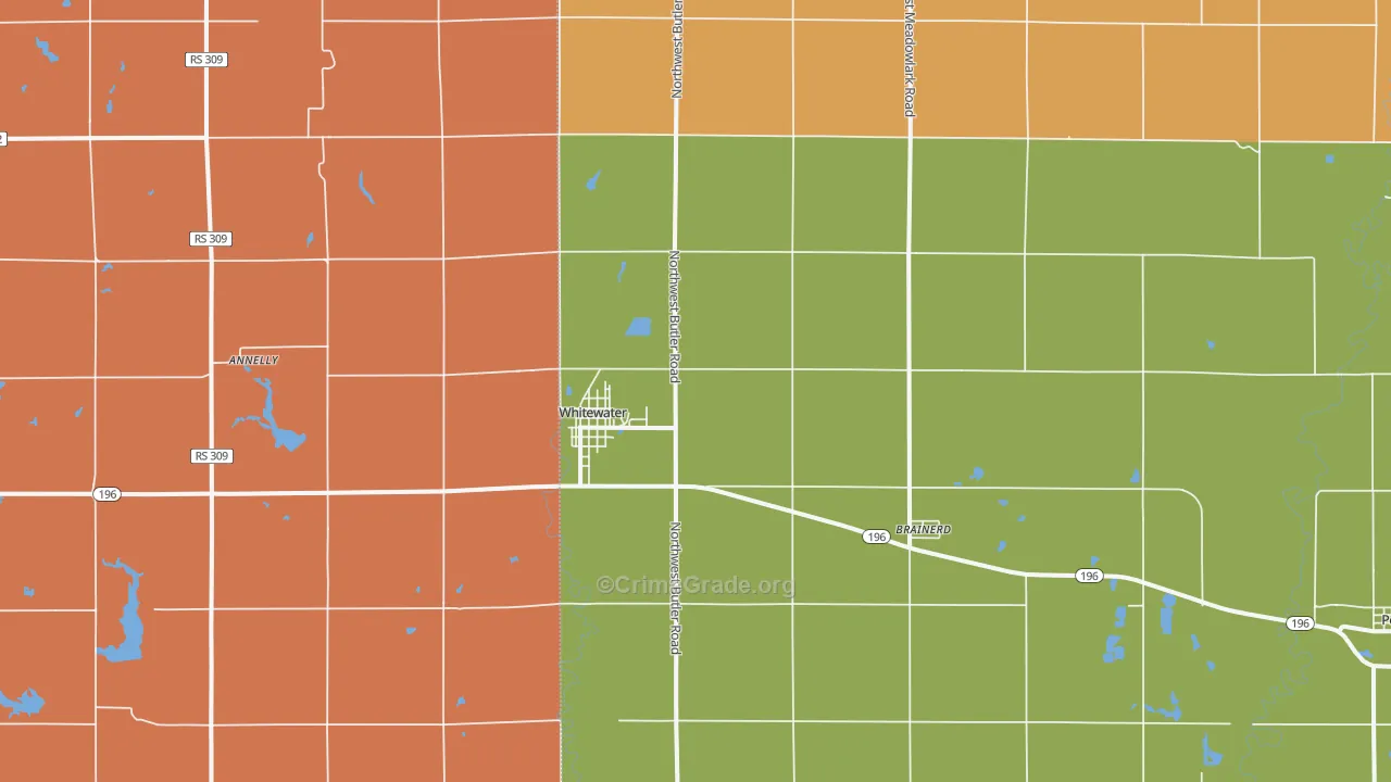 67154, KS Map of Drug-Related Crime Rates