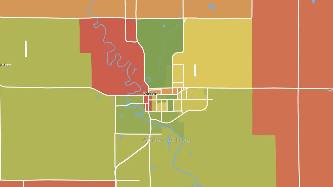 67156, KS Map of Drug-Related Crime Rates