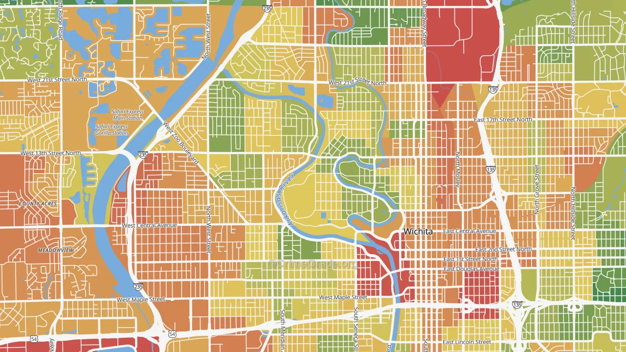 67203, KS Map of Drug-Related Crime Rates