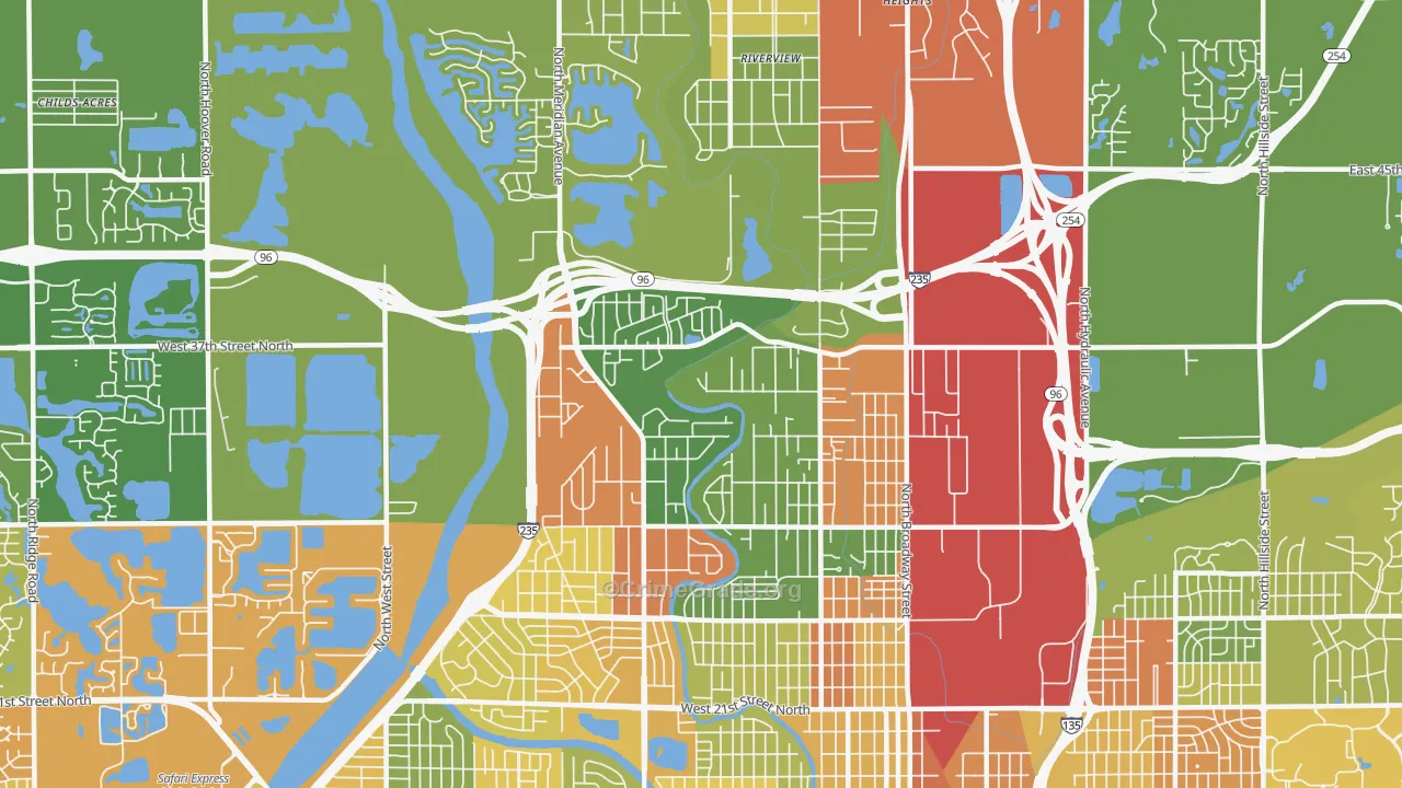 67204, KS Map of Drug-Related Crime Rates