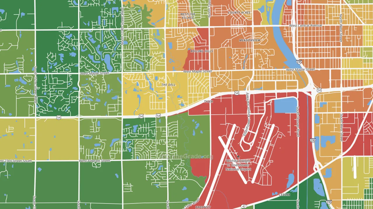 67209, KS Map of Drug-Related Crime Rates