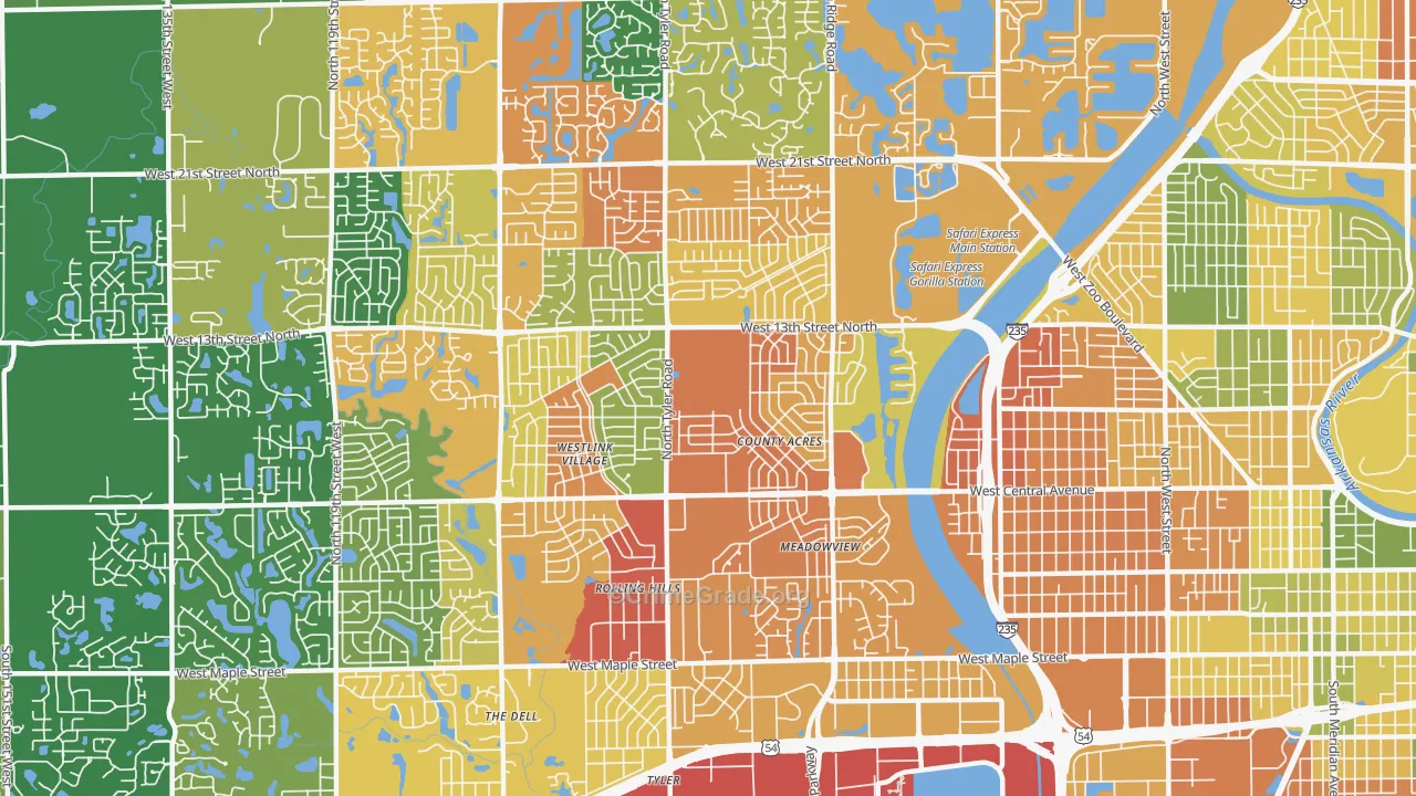 67212, KS Map of Drug-Related Crime Rates