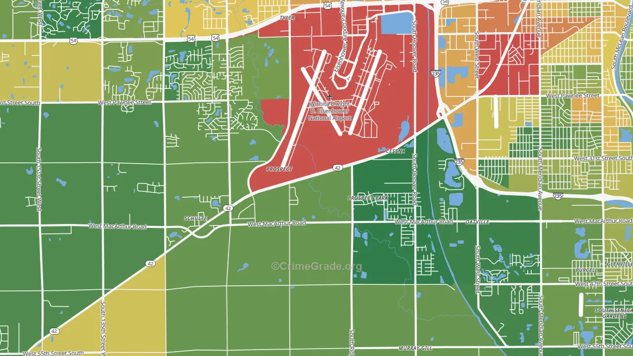 67215, KS Map of Drug-Related Crime Rates