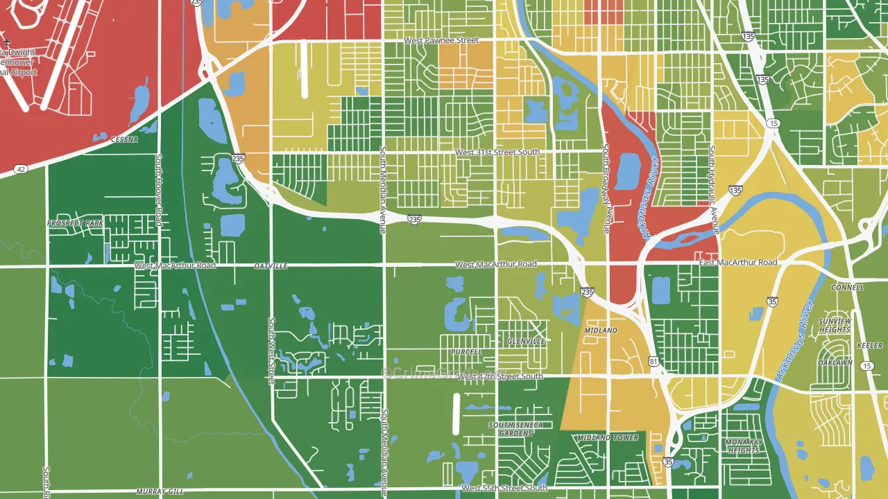 67217, KS Map of Drug-Related Crime Rates