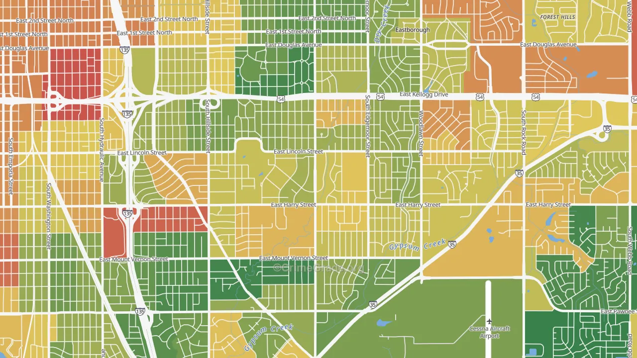 67218, KS Map of Drug-Related Crime Rates