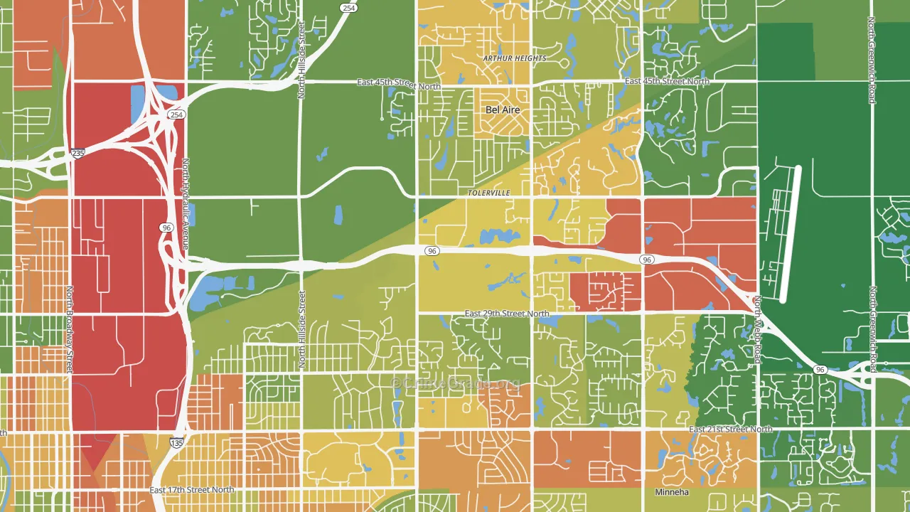 67220, KS Map of Drug-Related Crime Rates
