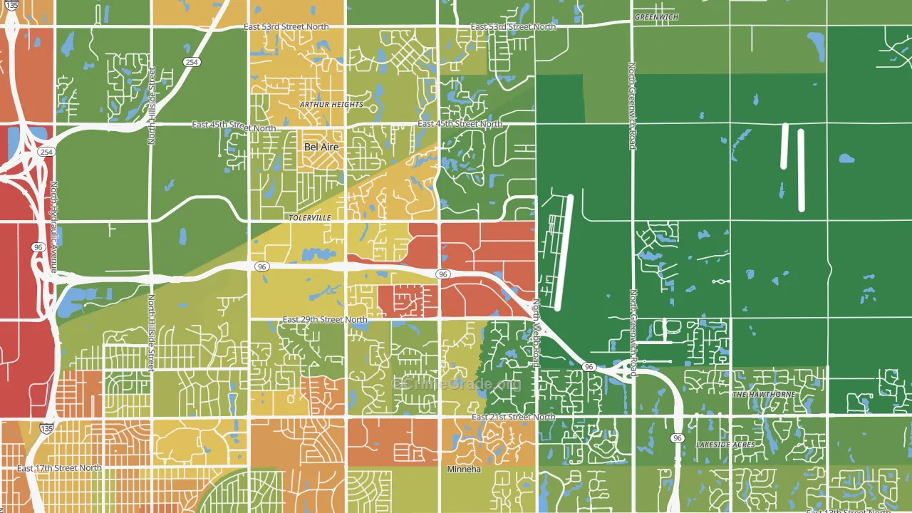 67226, KS Map of Drug-Related Crime Rates