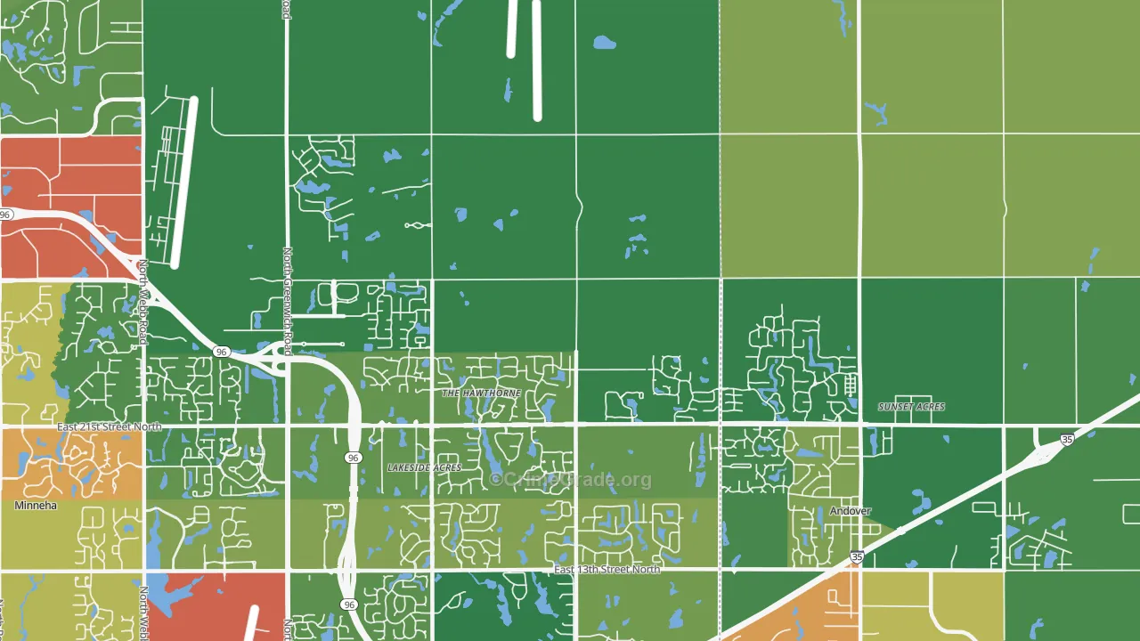 67228, KS Map of Drug-Related Crime Rates