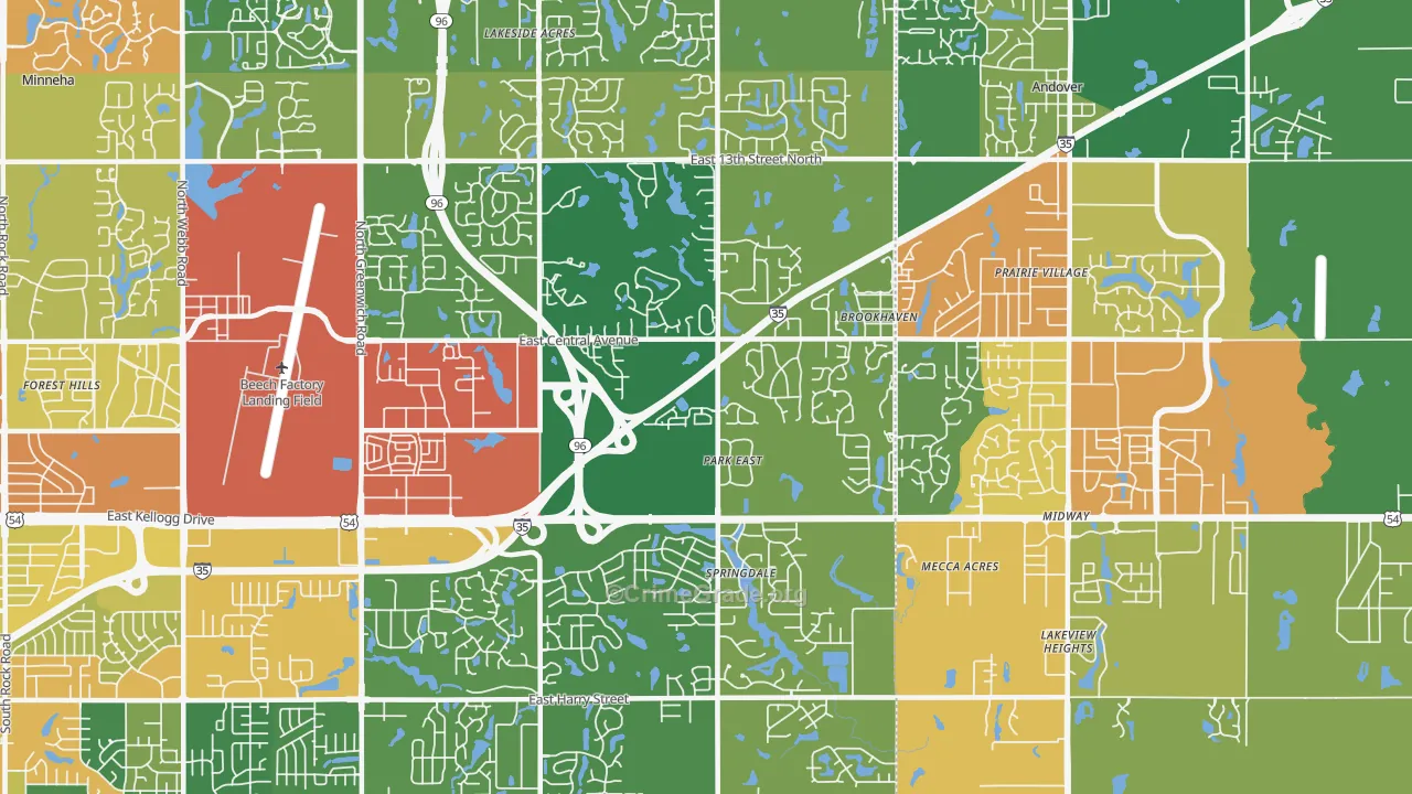 67230, KS Map of Drug-Related Crime Rates