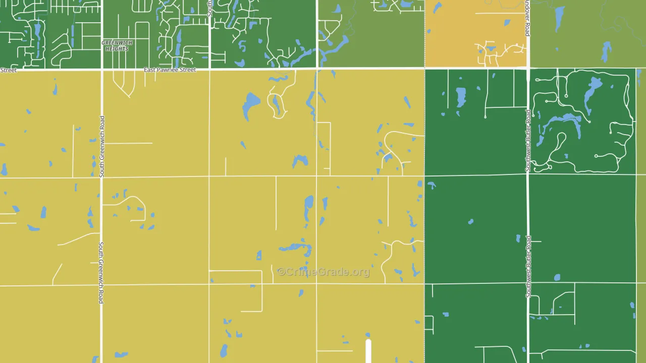 67232, KS Map of Drug-Related Crime Rates