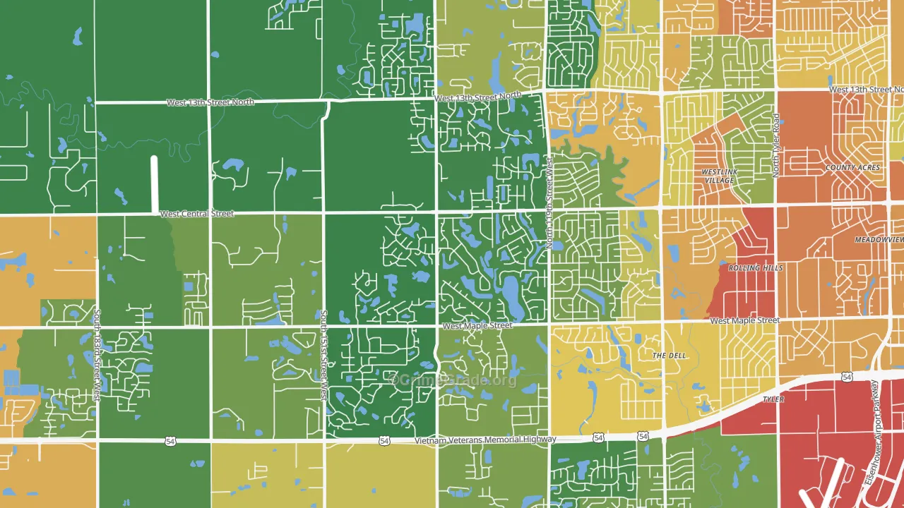 67235, KS Map of Drug-Related Crime Rates
