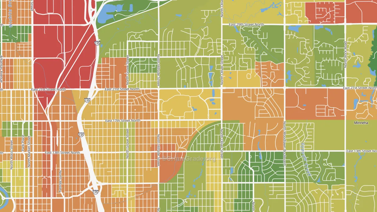 67260, KS Map of Drug-Related Crime Rates