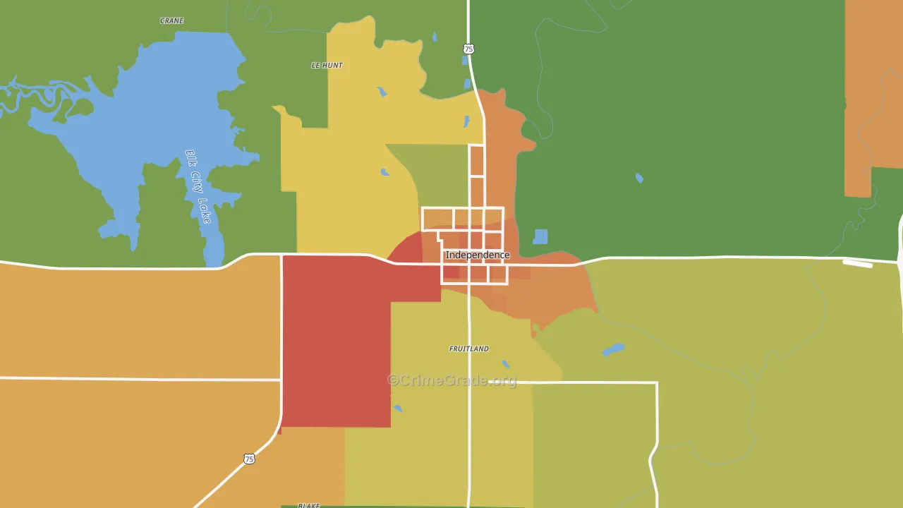 67301, KS Map of Drug-Related Crime Rates