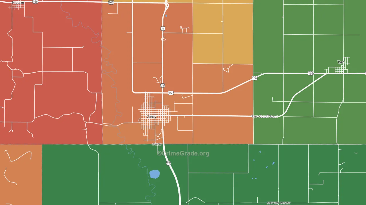 67333, KS Map of Drug-Related Crime Rates