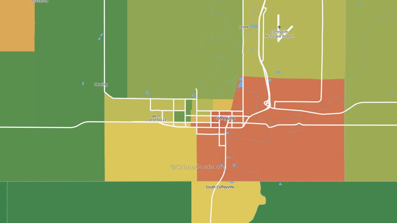 67337, KS Map of Drug-Related Crime Rates