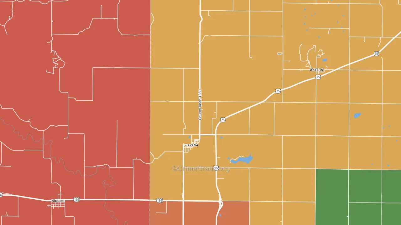 67347, KS Map of Drug-Related Crime Rates