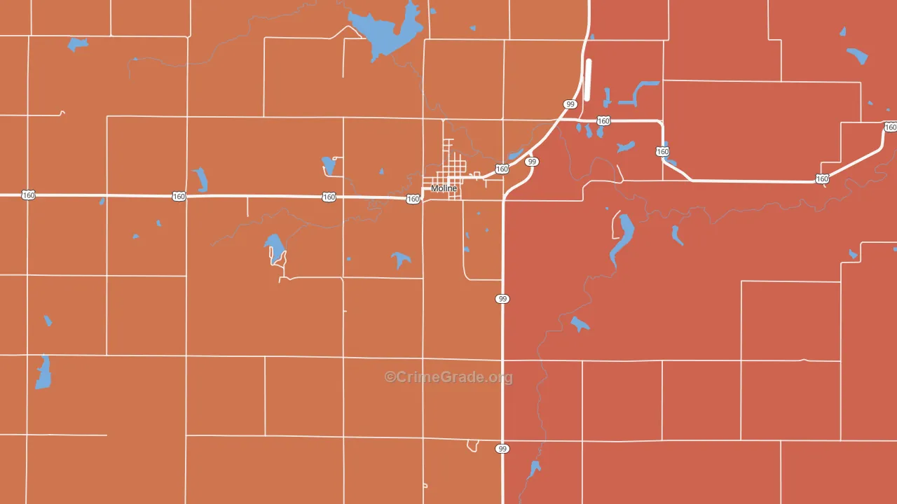 67353, KS Map of Drug-Related Crime Rates